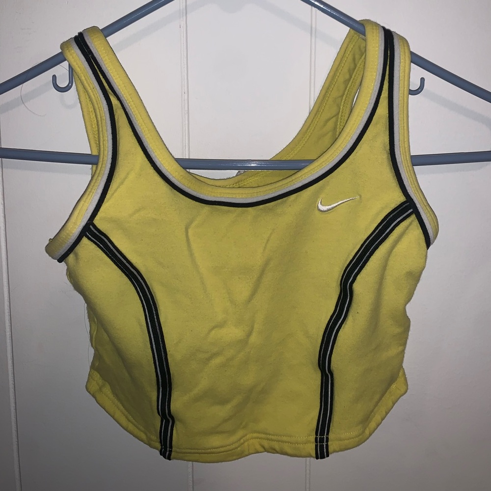 vintage nike yellow crop top